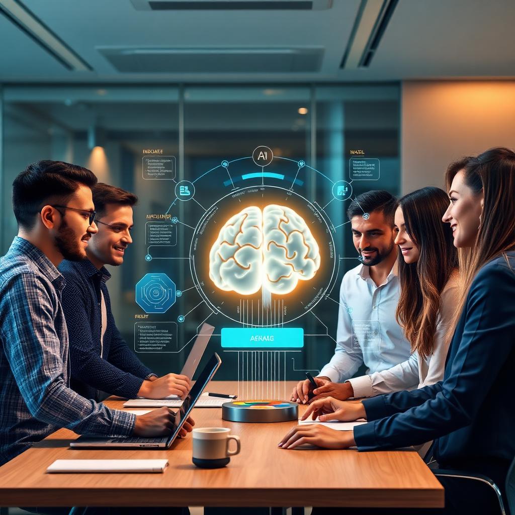 AI consulting team collaborating on automation strategy